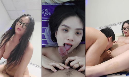 Em sinh viên kính cận lộ clip sex với người yêu sau khi chia tay – Phần 9